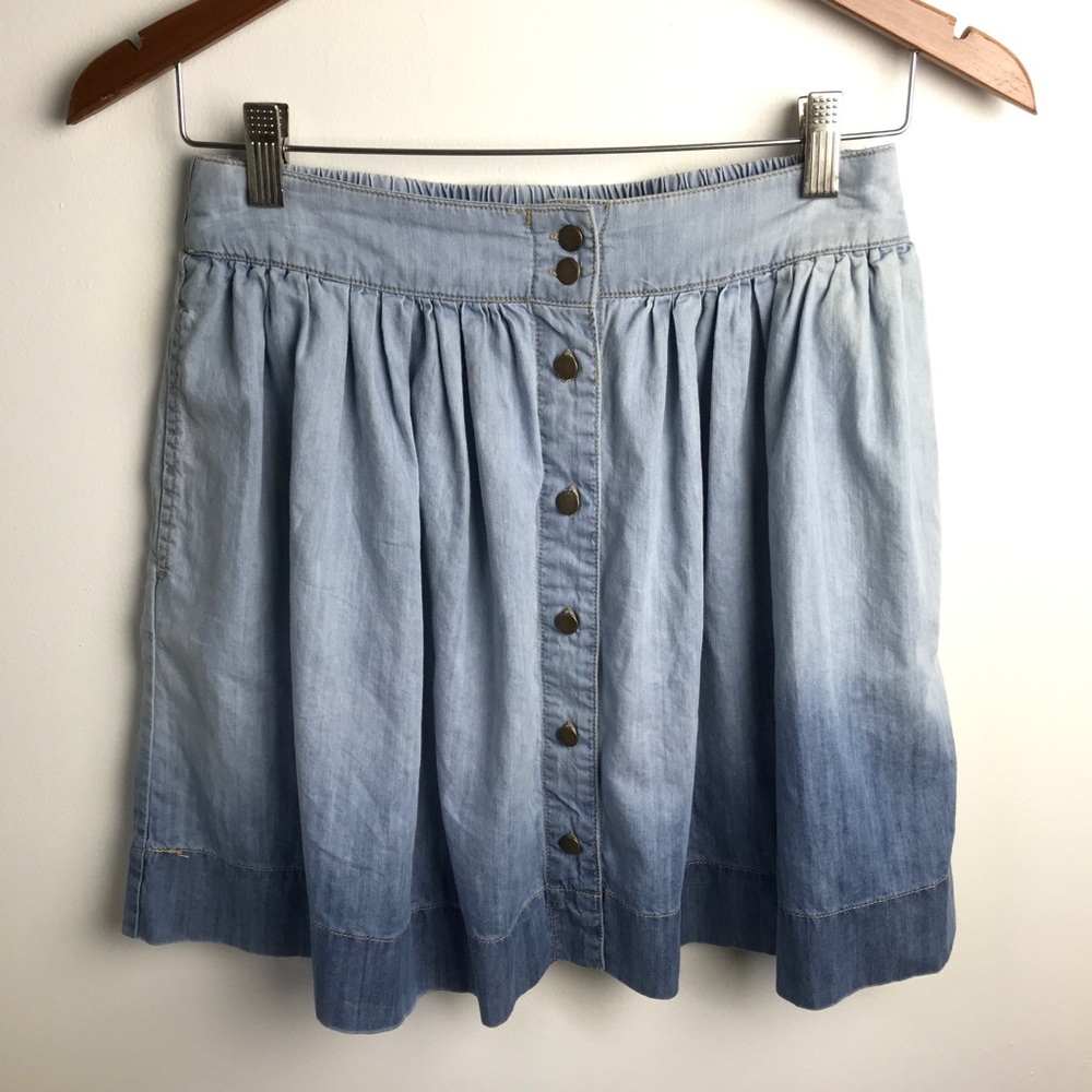 Harper blue ombre skirt with pockets, sz M